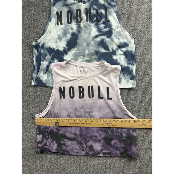 NOBULL Tank Top Lot Womens Small Blue Purple Tie Dye Cropped Sleeveless Athletic - Picture 5 of 8